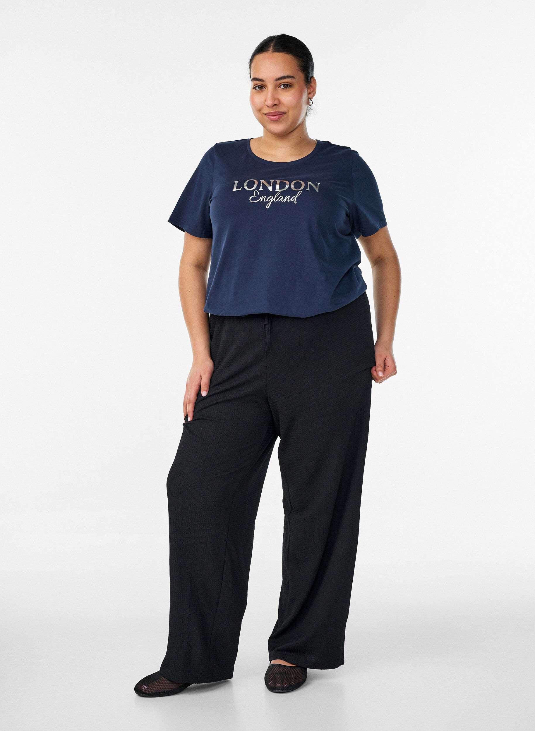 ZizziT-shirt med tryck, Bl&aring;, Model image number 1