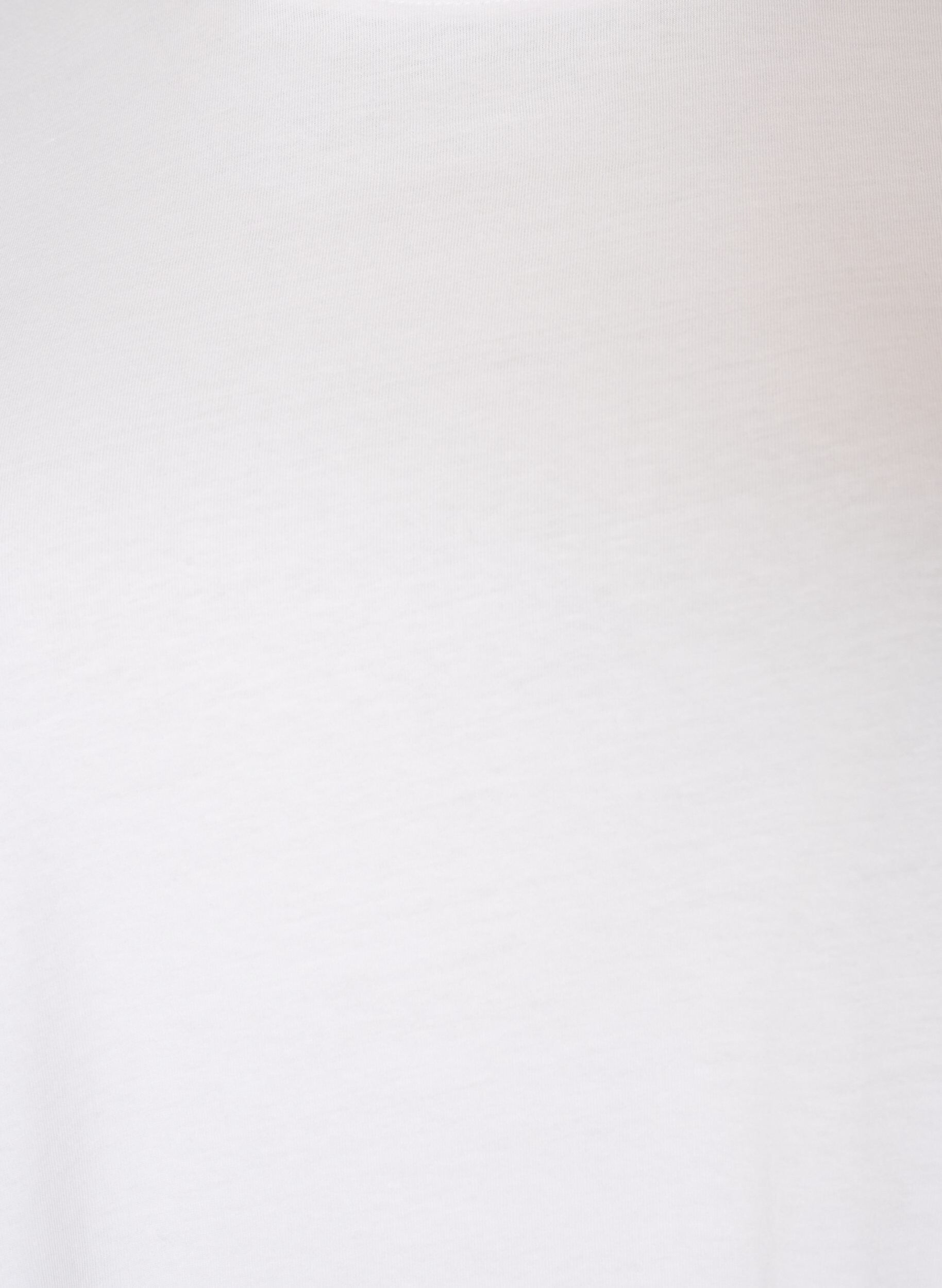 ZizziT-shirt i bomull med broderad text, Vit, Packshot image number 2