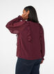 Skir blus med volanger och knytning, R&ouml;d, Model image number 2