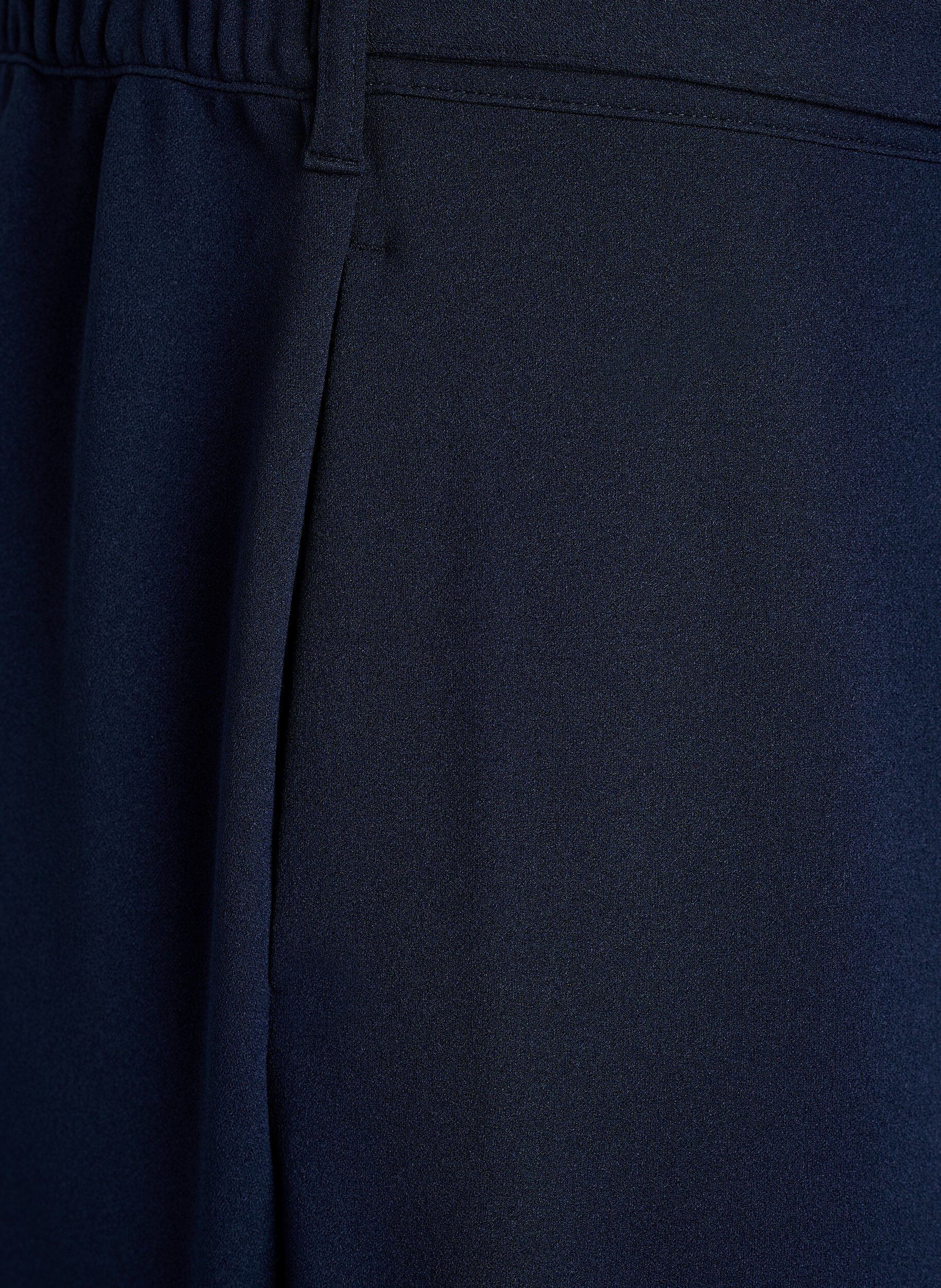 Zizzi Byxor med h&ouml;g midja och b&auml;ltesdetalj med guldsp&auml;nne, Bl&aring;, Packshot image number 3