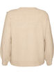 Stickad blus med knappdetalj, Beige, Packshot image number 1