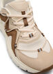 Wide fit - Sneakers med kontrasterande snördetaljer, Beige, Packshot image number 3