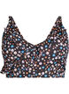 Bikinitopp med blommigt tryck och volangdetaljer, Brun, Packshot image number 0