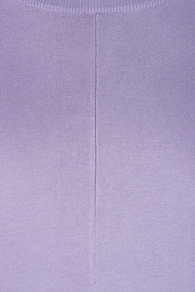 Lös stickad tröja med ribbkanter, Lavender, Packshot image number 2