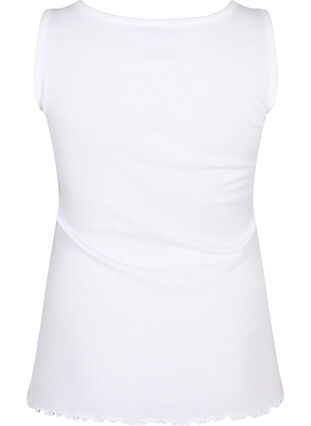 Ribbat linne med knappar, Bright White, Packshot image number 1