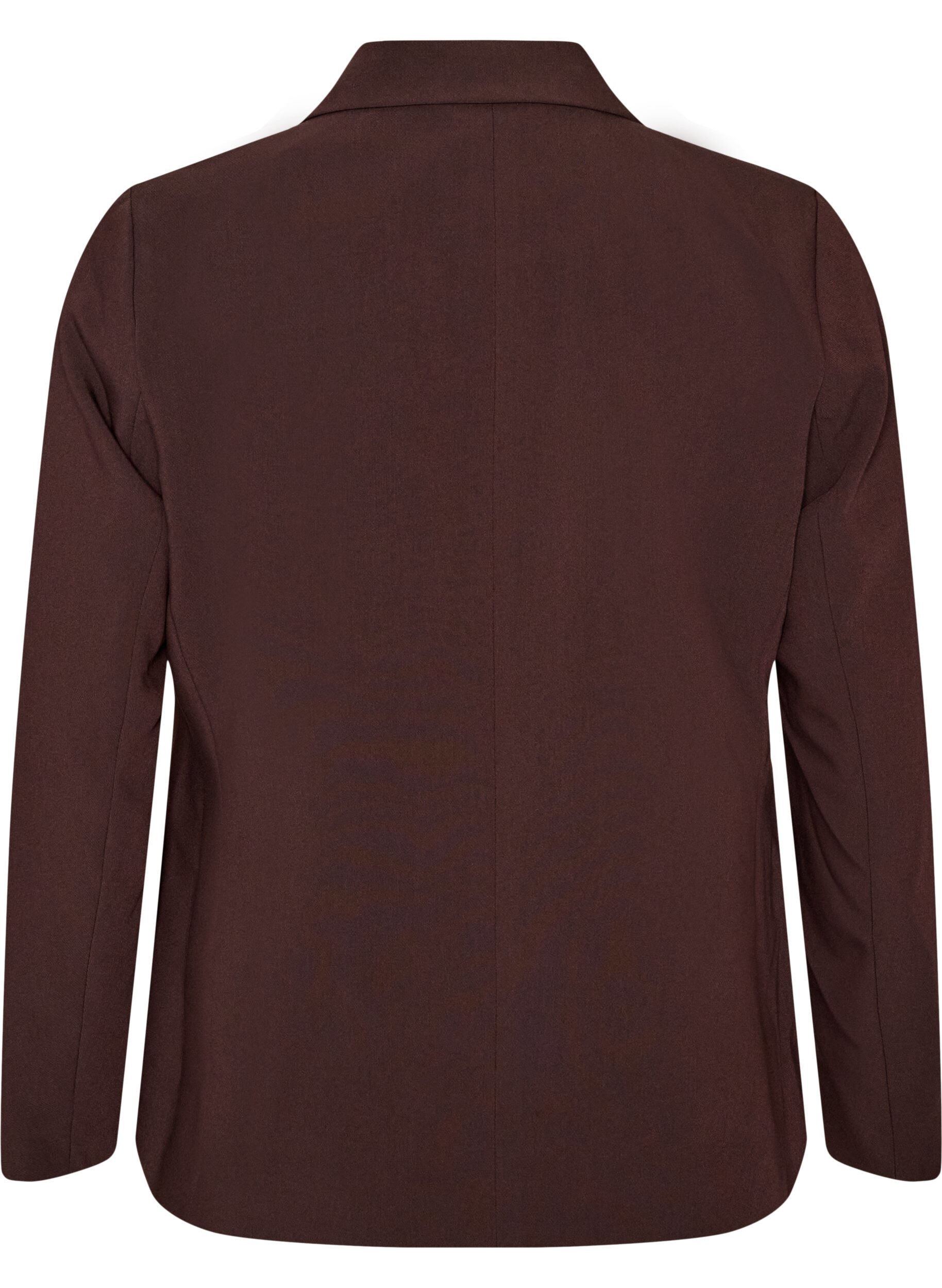 ZizziKlassisk kavaj med en knapp, Brun, Packshot image number 1