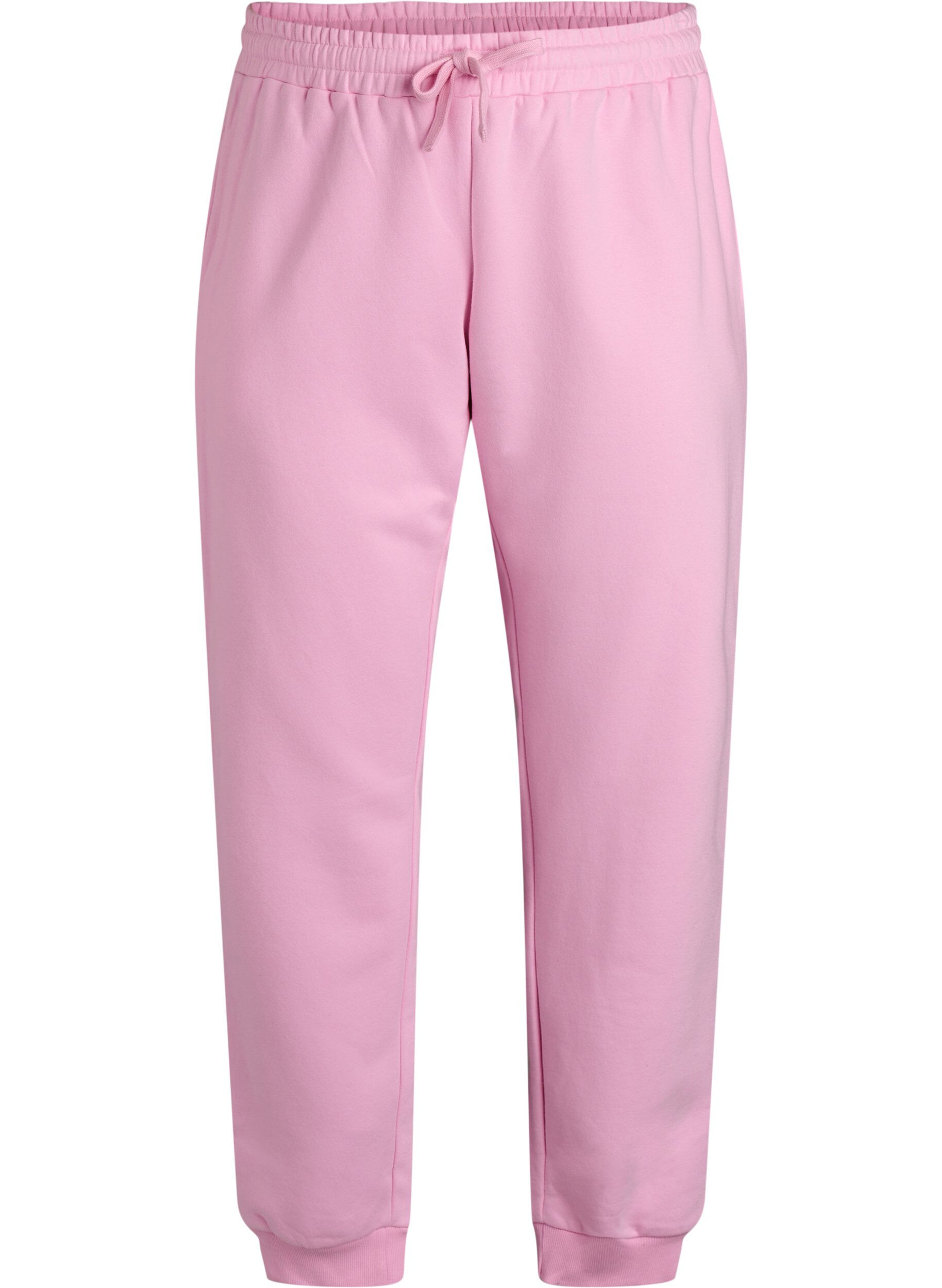 Zizzi Joggers med h&ouml;g midja, Rosa, Packshot image number 0