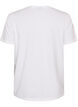 T-shirt i ekologisk bomull med tryck framtill, Vit, Packshot image number 1