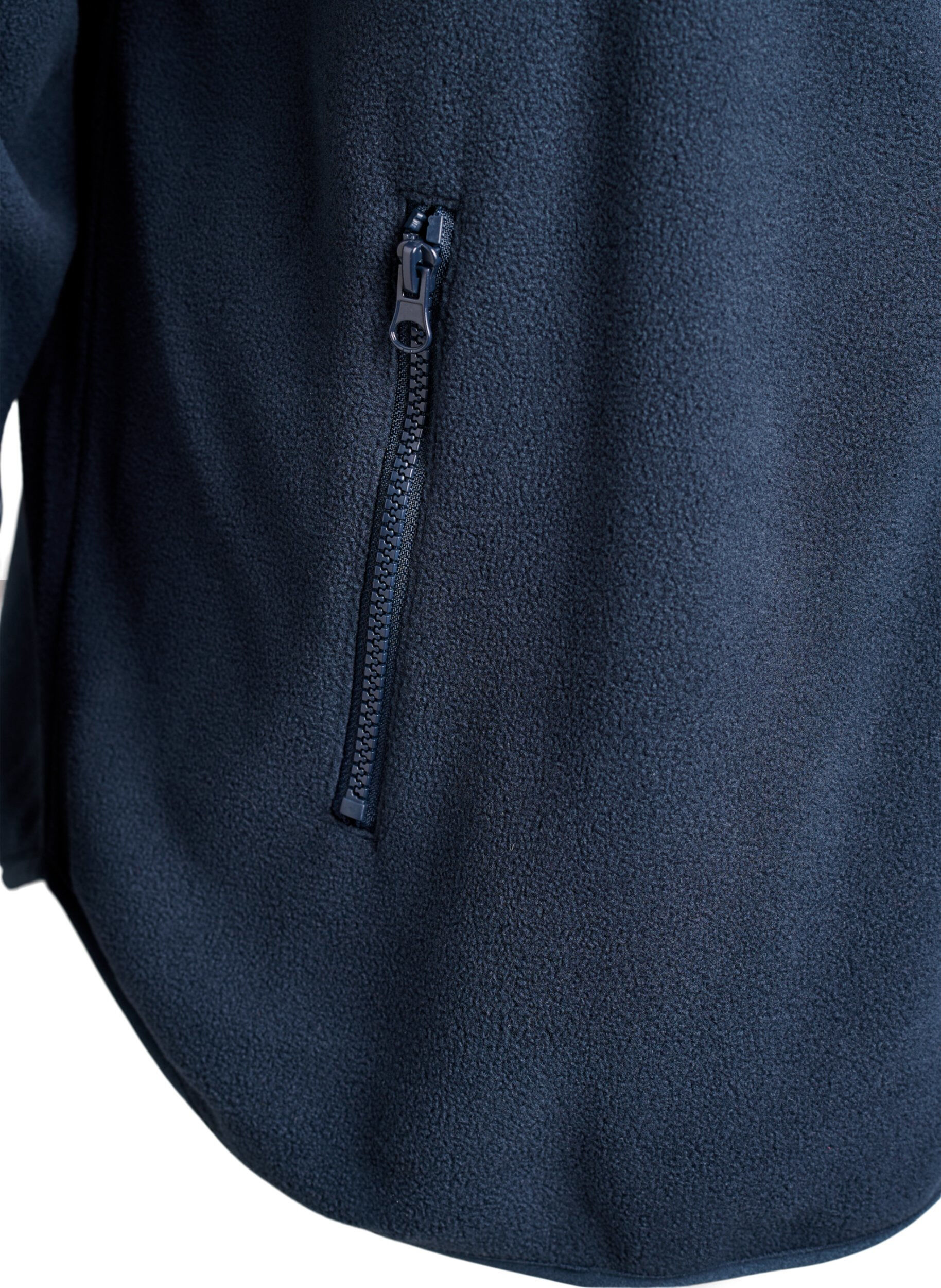 Zizzi Fleecejacka med dragkedja och reflexband, Bl&aring;, Packshot image number 3