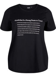T-shirt från FLASH med tryck, Black Wanderlust