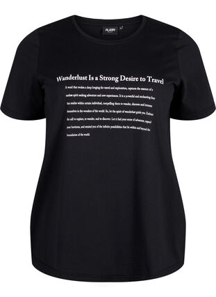T-shirt från FLASH med tryck, Black Wanderlust, Packshot image number 0