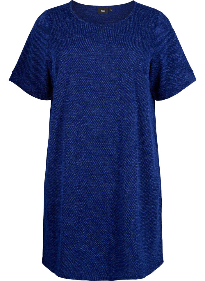 T-shirtklänning med korta ärmar, Sodalite Blue, Packshot image number 0