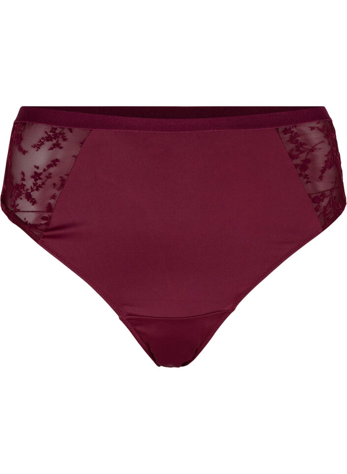 G-string med normalhög midja, Bordeaux Ass, Packshot image number 0