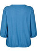 Blus med struktur och 3/4-&auml;rmar, Bl&aring;, Packshot image number 1