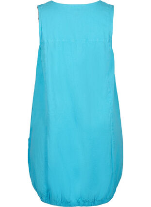 Ärmlös klänning i bomull, River Blue, Packshot image number 1