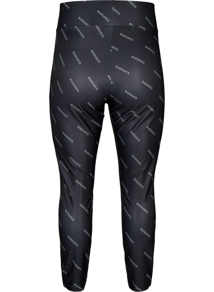 Texttryck leggings, Black Radiance, Packshot image number 1