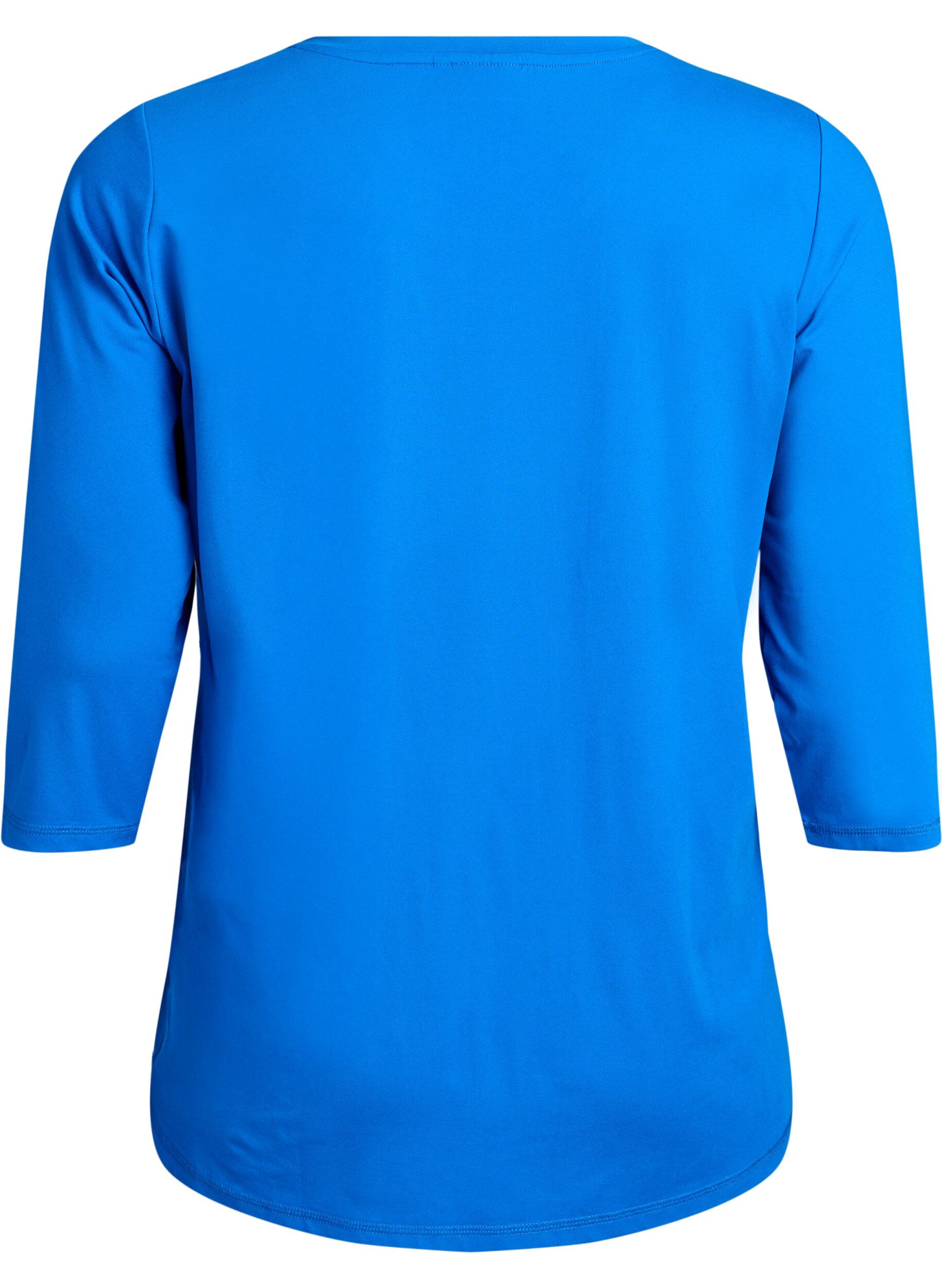 ZizziTr&auml;ningsblus med trekvarts&auml;rm, Bl&aring;, Packshot image number 1