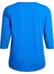 Tr&auml;ningsblus med trekvarts&auml;rm, Bl&aring;, Packshot image number 1