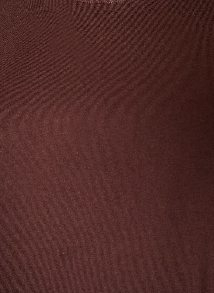 Bas-t-shirt med l&aring;nga &auml;rmar, Brun, Packshot image number 2