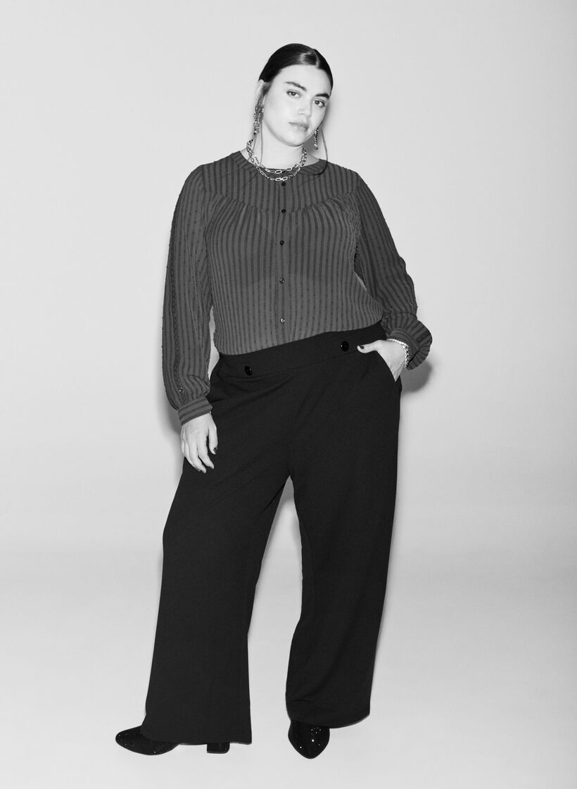 L&ouml;sa byxor med fickor, Svart, Image image number 0