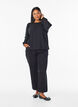 Blus med silverglitter, Svart, Model image number 1