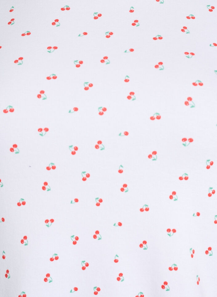 T-shirt i bomull med helt&auml;ckande tryck, Vanilla, Packshot image number 2