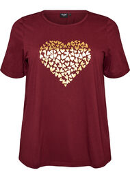 T-shirt med tryck, R&ouml;d