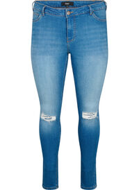 Extra slimmade Sanna jeans med förstörd stil