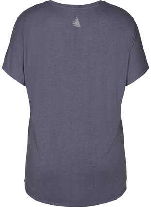 Tränings t-shirt med textprint, Odysses Gray, Packshot image number 1