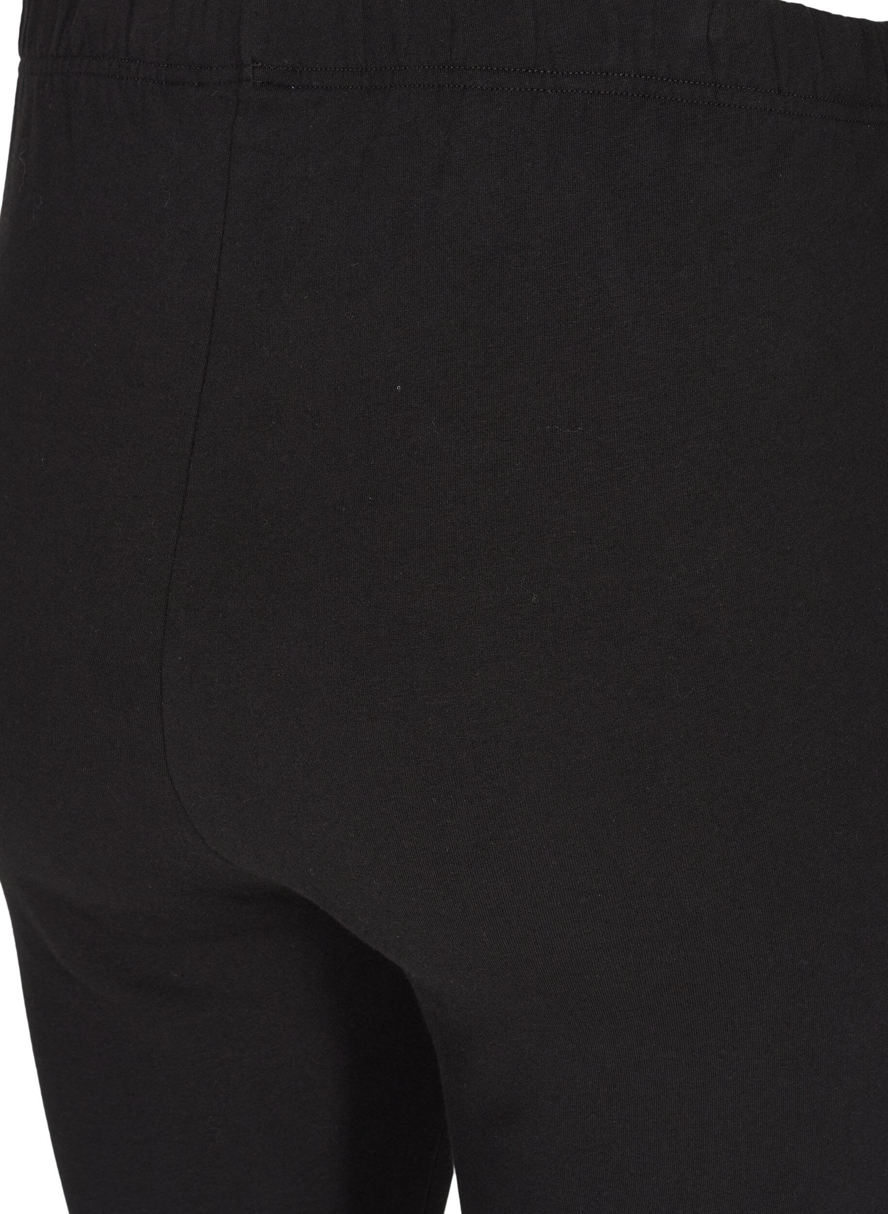 ZizziLeggings i bomull med foder, Svart, Packshot image number 2