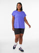 Enf&auml;rgad tr&auml;nings-T-shirt, Bl&aring;, Model image number 1