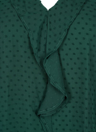 Blus med volanger och prickig textur, Scarab, Packshot image number 2