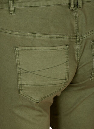 Figurnära jeansshorts, Green, Packshot image number 3