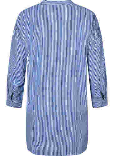 Randig bomullsskjorta med 3/4-ärmar, Surf the web Stripe, Packshot image number 1