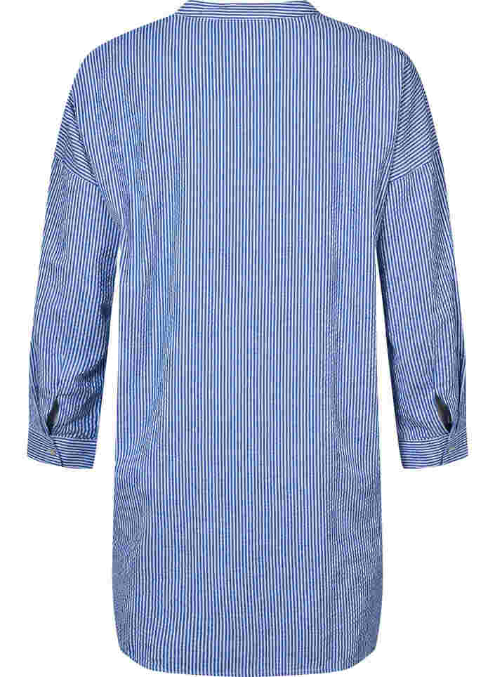 Randig bomullsskjorta med 3/4-ärmar, Surf the web Stripe, Packshot image number 1