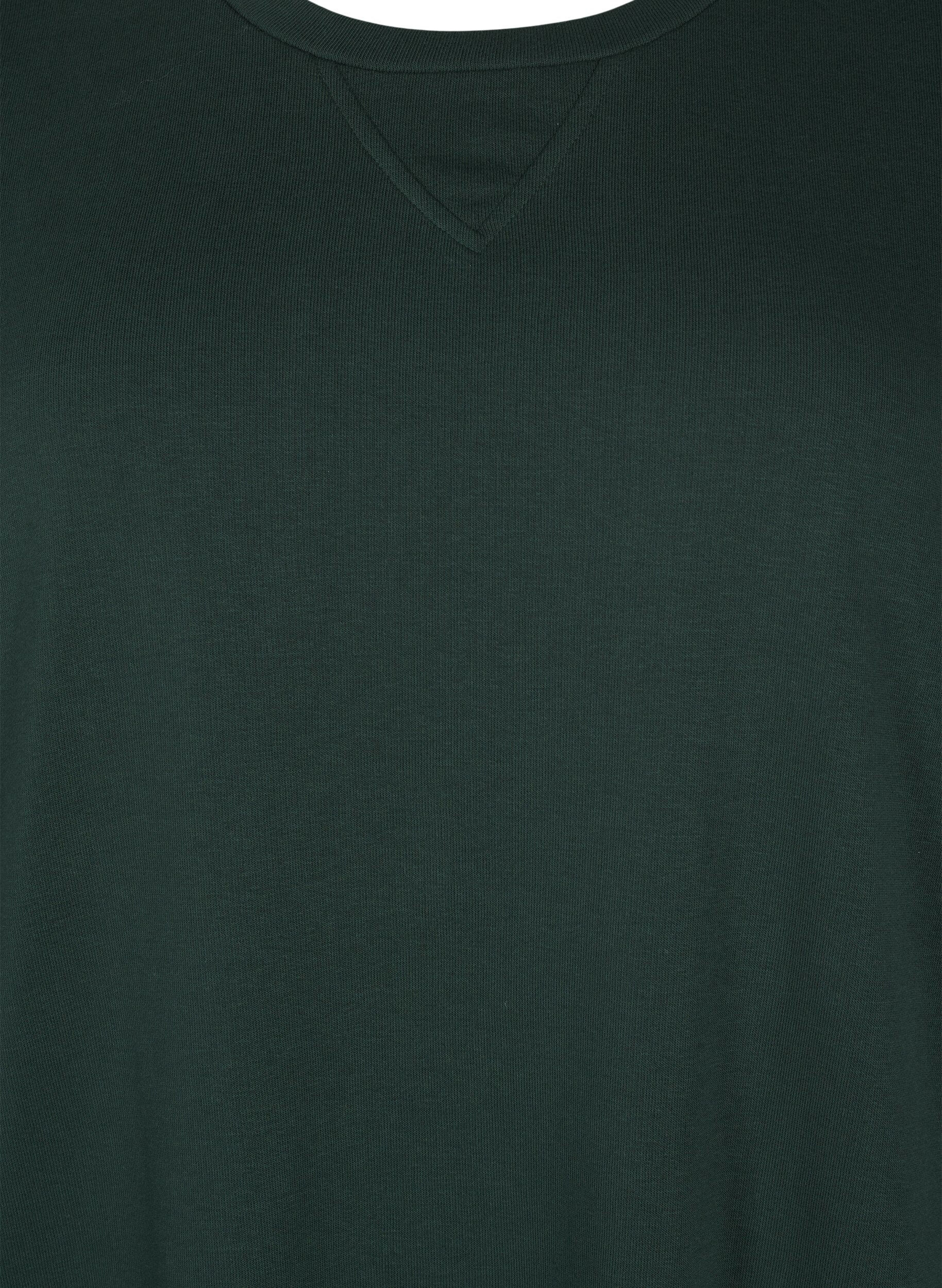 Zizzi Bomullskl&auml;nning med fickor, Gr&ouml;n, Packshot image number 2