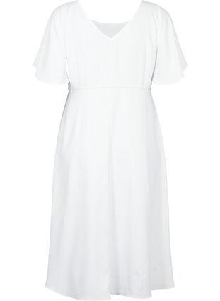 Festklänning med empiresnitt, Bright White, Packshot image number 1