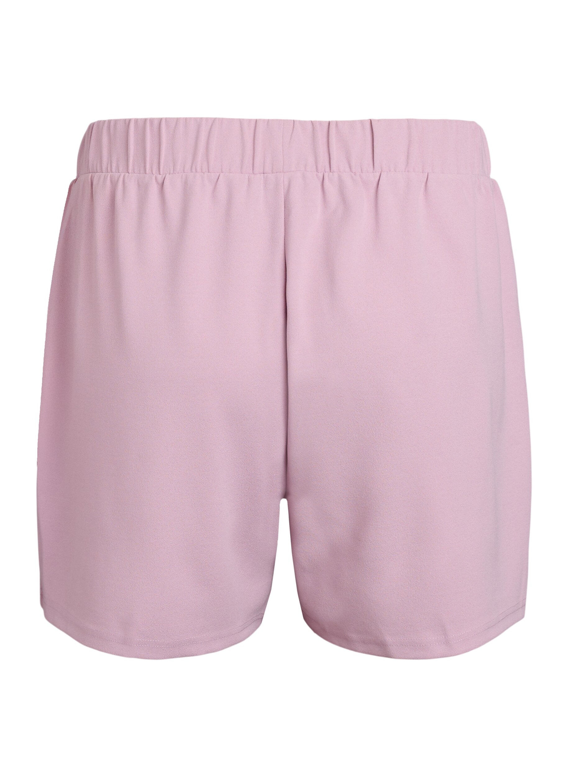 Zizzi FLASH - L&ouml;st sittande shorts med fickor, Rosa, Packshot image number 1