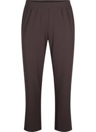 Byxor med rak passform, Brun