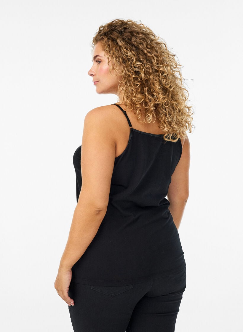 Baslinne i bomull, Svart, Model image number 2
