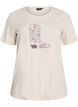 T-shirt med tryck, Vanilla, Packshot image number 0