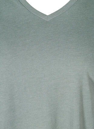 T-shirt med v-ringning, Balsam Green, Packshot image number 2