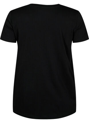  T-shirt till träning med print, Black w. Mind/Body, Packshot image number 1