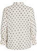 Blus i viskos med volangkrage, Vit, Packshot image number 1