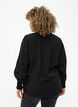 Blus med volanger och Broderie anglaise, Black, Model image number 1