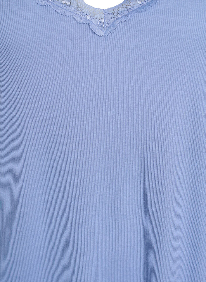 Nattlinne med spetskant, Bl&aring;, Packshot image number 2