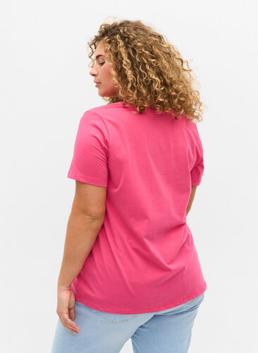 Basis t-shirt, Fandango Pink, Model image number 1