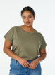 Kort&auml;rmad t-shirt i bomullsmix, Gr&ouml;n, Model image number 0