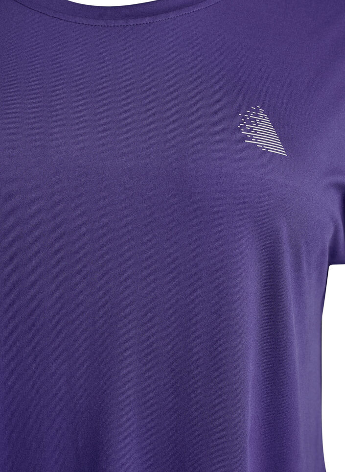 L&aring;ng tr&auml;nings-t-shirt, Lila, Packshot image number 2