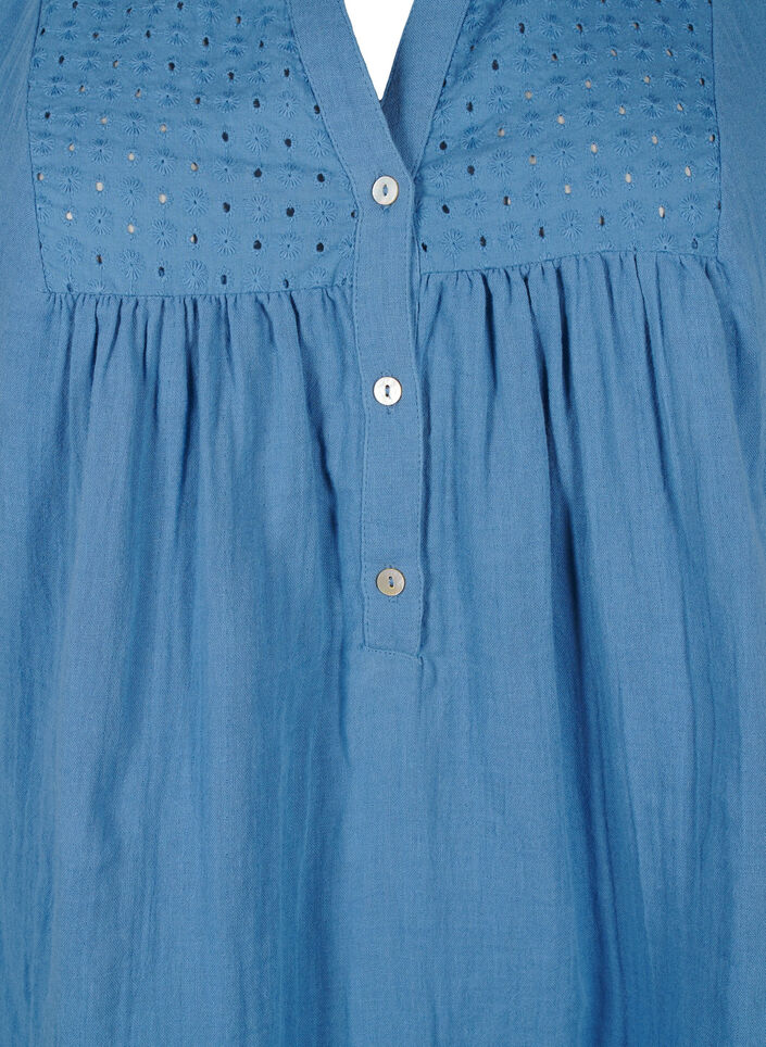 Tunika i bomull med anglaise-brodyr, Riverside, Packshot image number 2